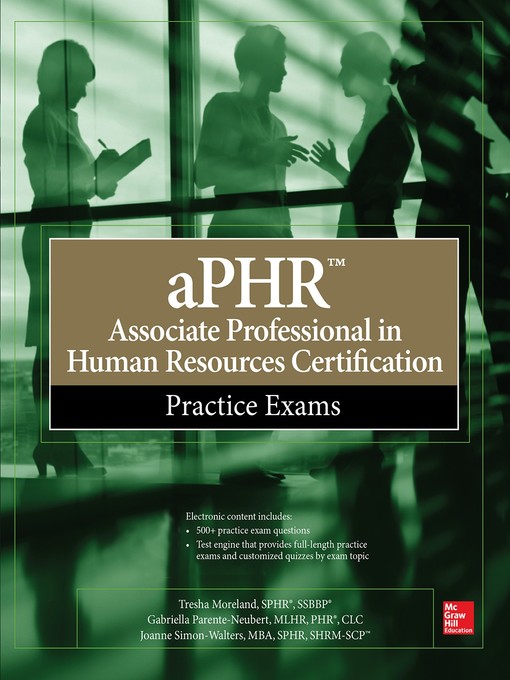 Cover image for aPHR Associate Professional in Human Resources Certification Practice Exams